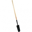 14" Drain Spade - 14 Gauge Wood L Handle