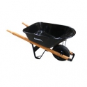 6 cu. foot Heavy Duty Steel with Wood Handles and Knobby Tire. Pro/Contractor