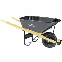 6 Cubic Foot Heavy-Duty Steel Wheelbarrow