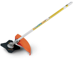 Brushcutter With 4 Tooth Grass Blade Attachment